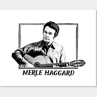 Merle Haggard \/\/ Retro Country Music Fan Design Posters and Art